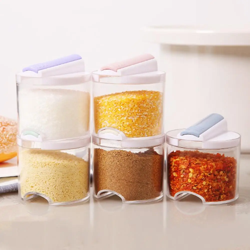 Распродажа Кухня контейнеры для приправ бутылки специй соль сахарница пять штук