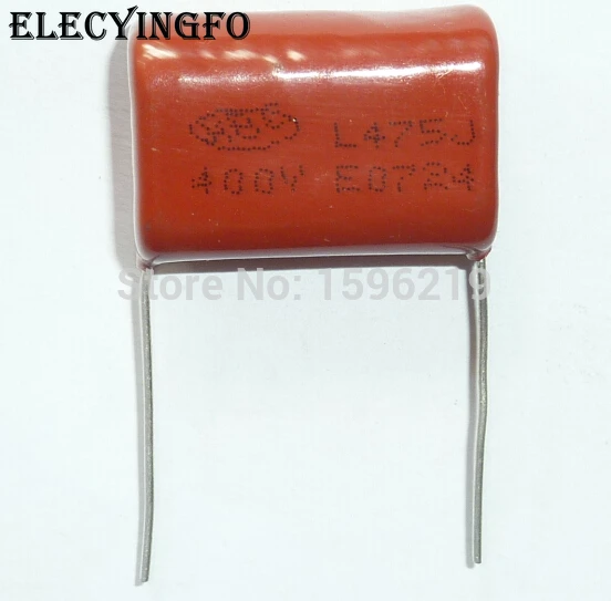 

50pcs CBB capacitor 475 400V 475J 4.7uF 4700nF P27 CL21 Metallized Polypropylene Film Capacitor