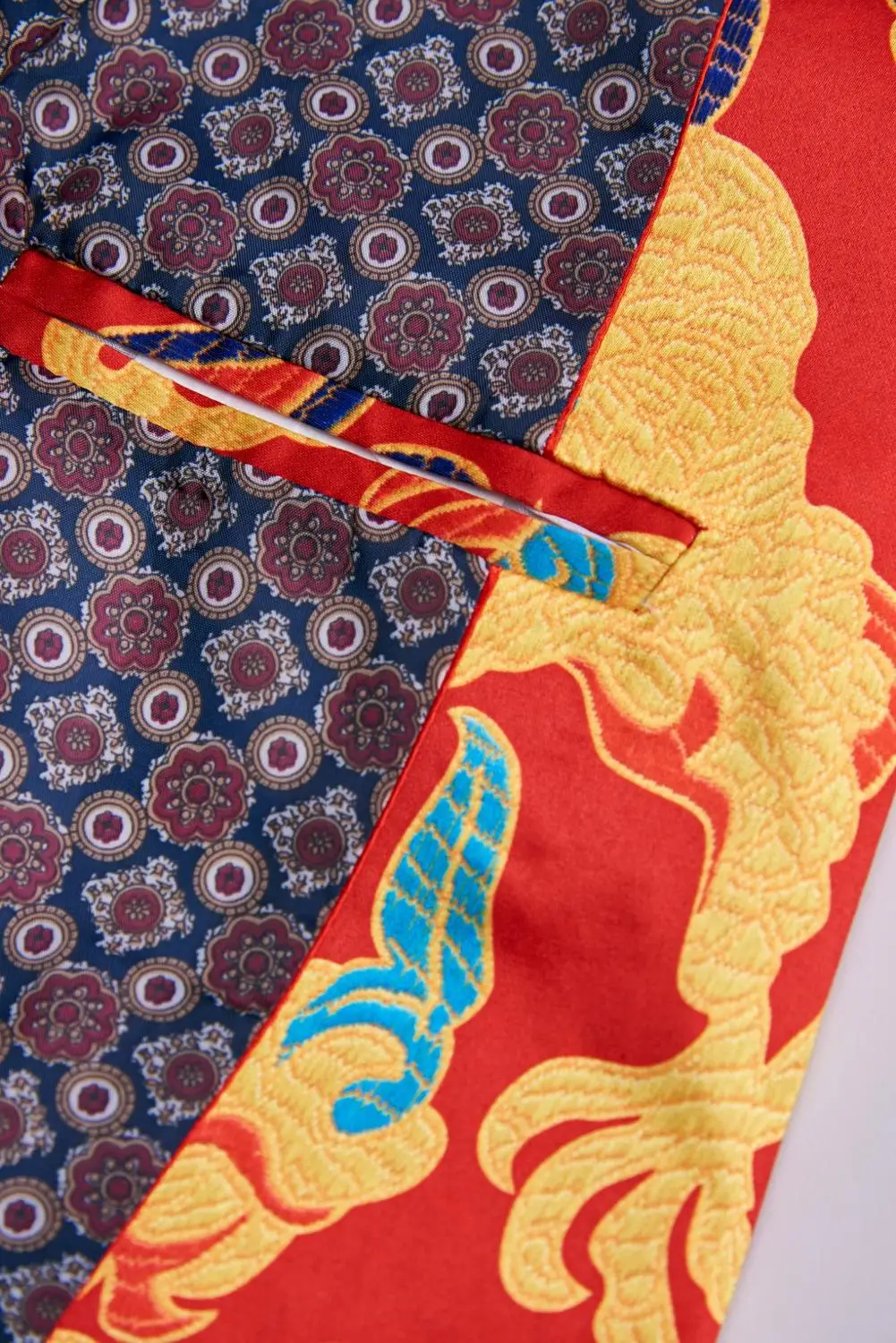Модная мужская повседневная куртка-блейзер в китайском стиле с принтом красного дракона от AliExpress RU&CIS NEW