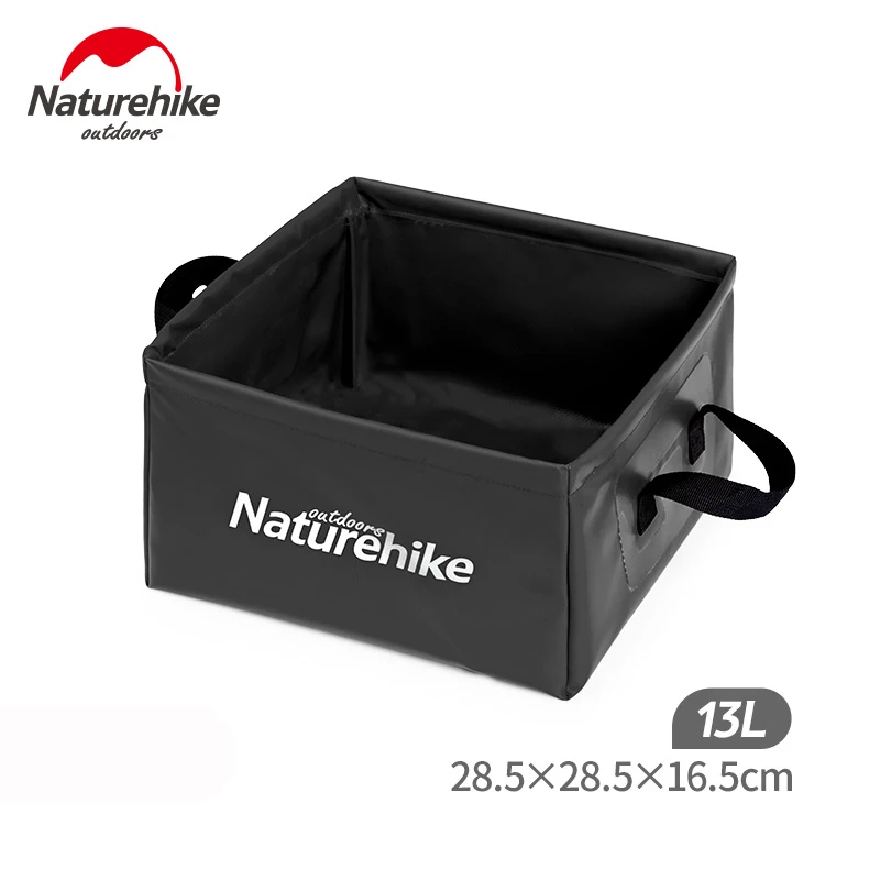 Black Naturehike складные столы и стулья для 13L ведро воды Портативный квадратный баррель хранения дорожная сумка для хранения коробка прочный Походное ведро - Цвет: Black