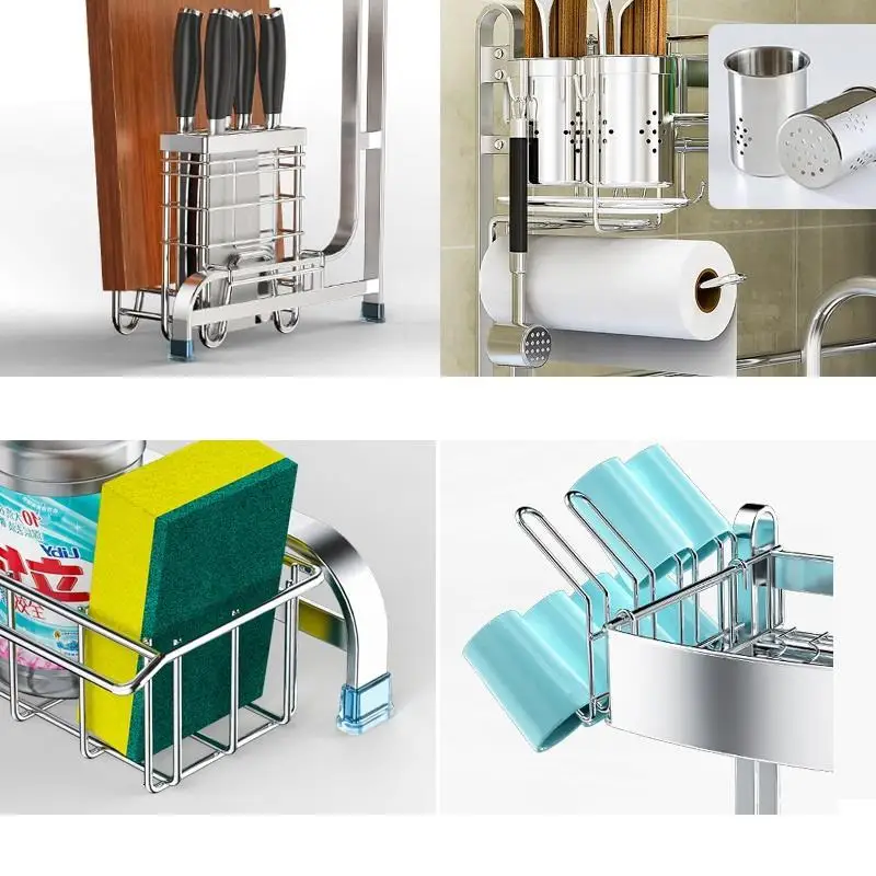 Сушилка для посуды аксессуары раковины органайзер из нержавеющей стали кухни