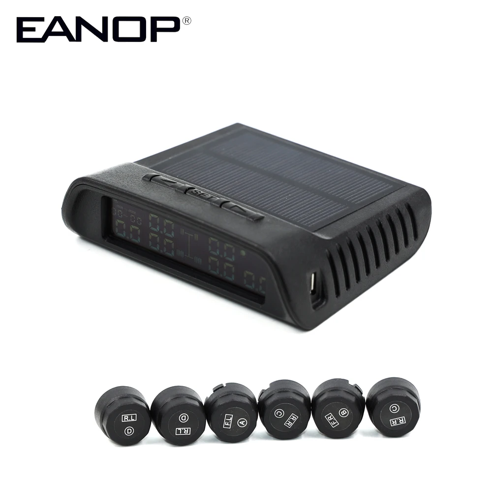 EANOP S800 Солнечный грузовик TPMS LCD Система мониторинга давления в шинах 6 сенсоров s
