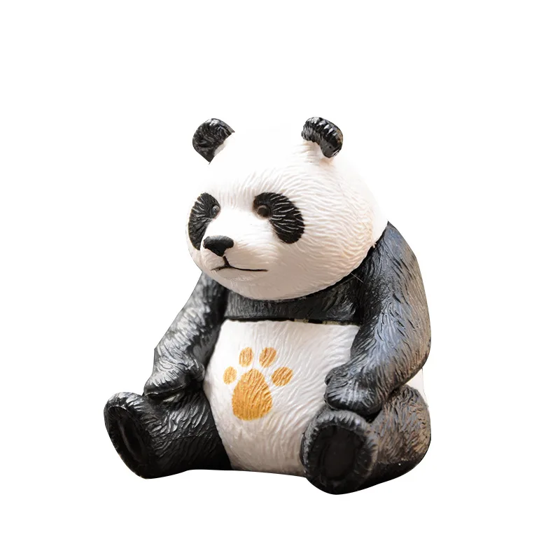 Миниатюрные автомобильные куклы BAIUFOR 4 шт. милая семья бамбуковых панд орнамент