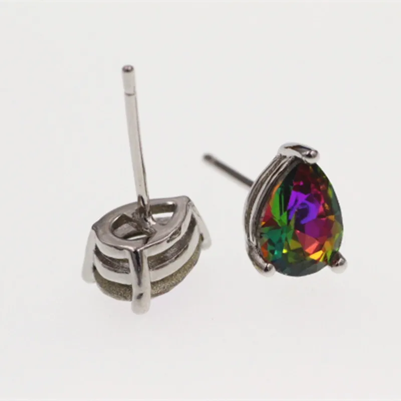 Новые модные аксессуары 925 Стерлинговое Серебро Циркон в форме сердца Цвет