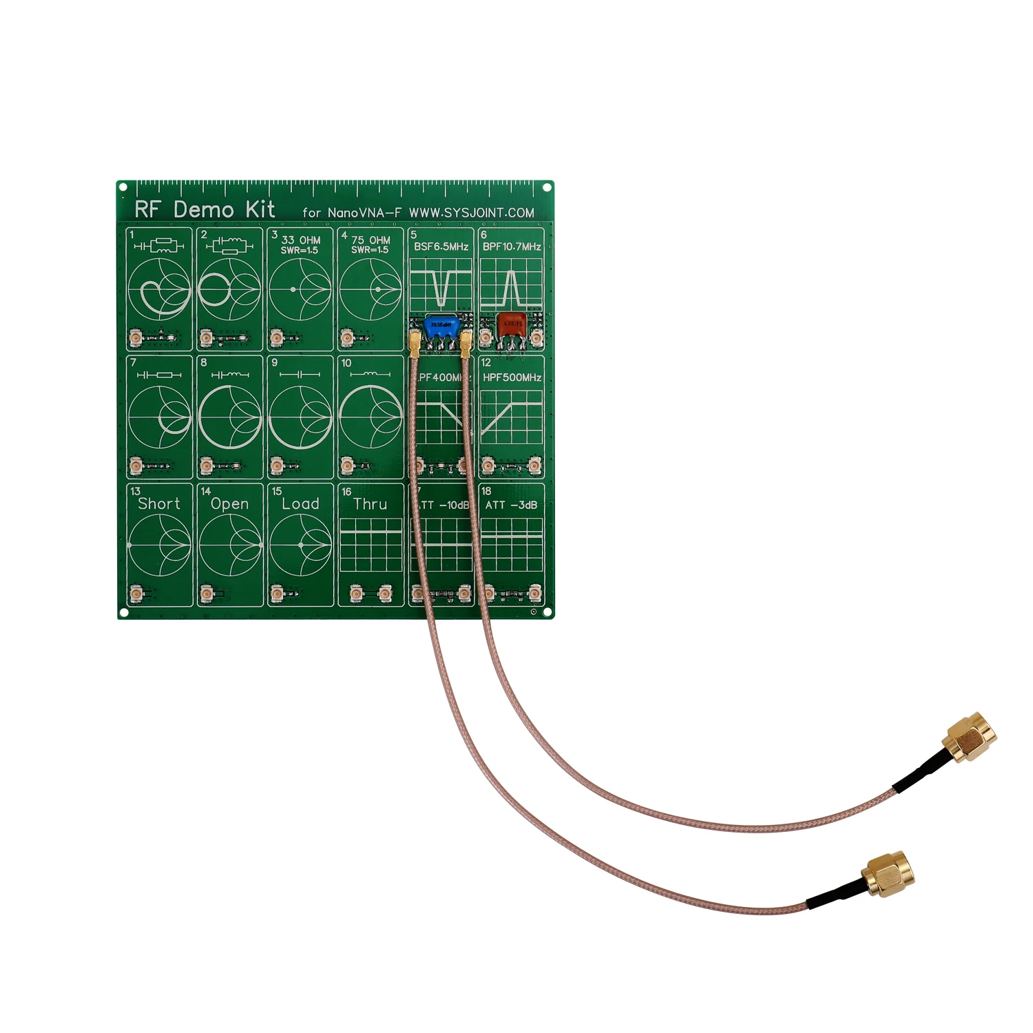 RF Demo Kit NanoVNA тестер доска фильтр аттенюатор для векторный сетевой анализатор