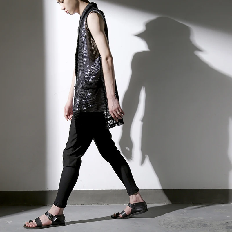 S ~ 5XL! Новинка 2018 мужской GD модный персональный сетчатый ночной развлекательный