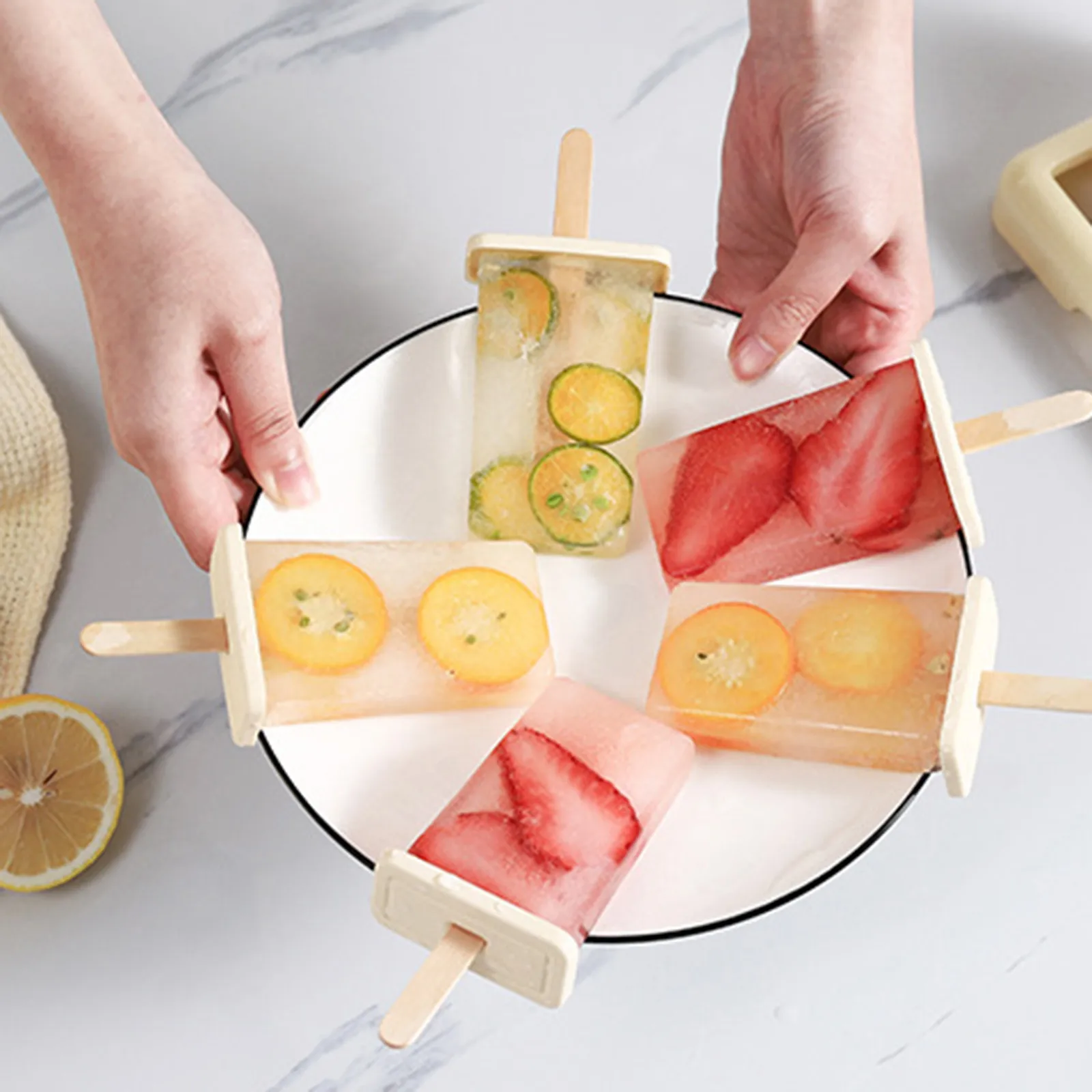 Силиконовая форма для льда Мороженое Плесень Diy домашнее фруктового морозильник