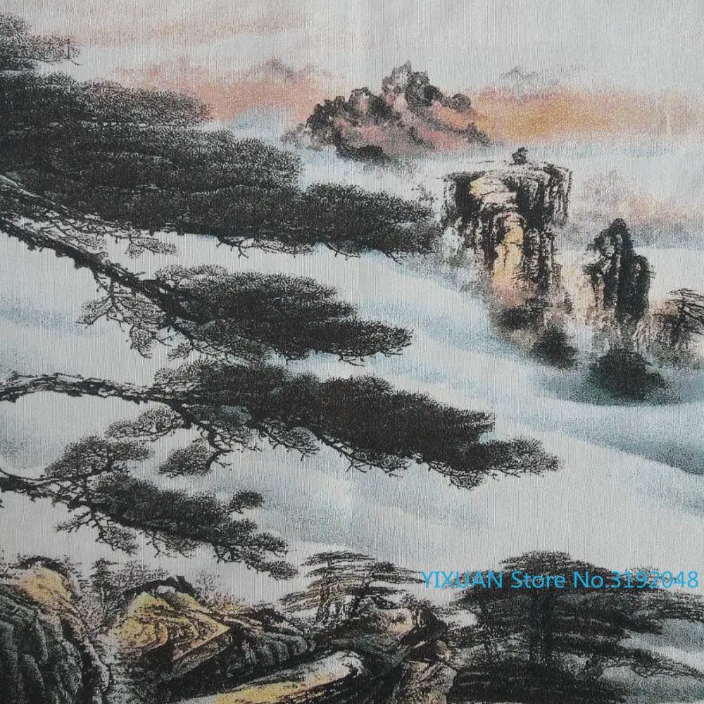 Картина с надписью Welcome pine Huangshan картина пейзажем шелковая парчовая Thangka Золотая