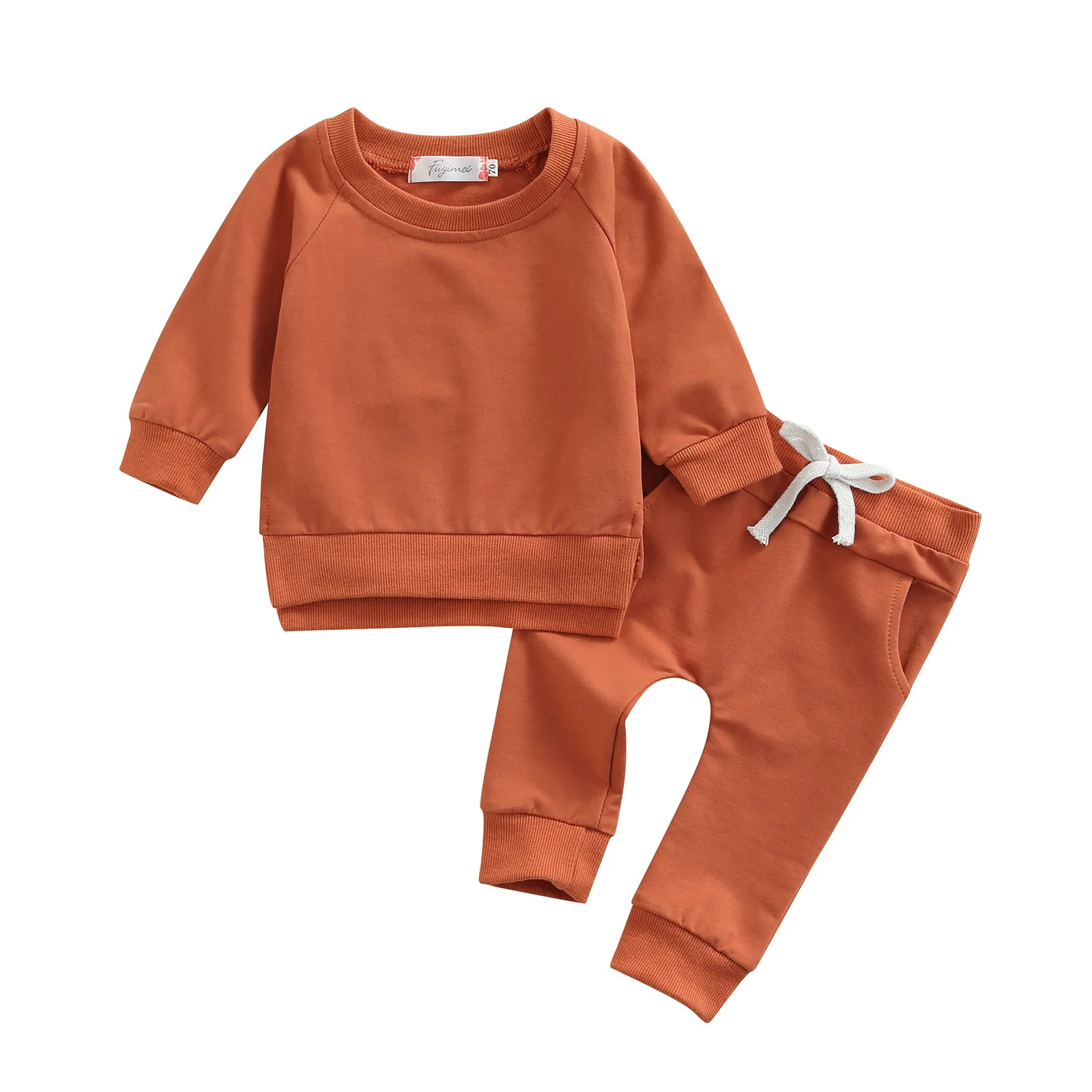 

Pudcoco 0-18M 2Pcs Tracksuit Long Sleeve Casual O-Neck Pullover Hoodie Tops+Lace-Up Drawstring Pants Clothes Casual Sets