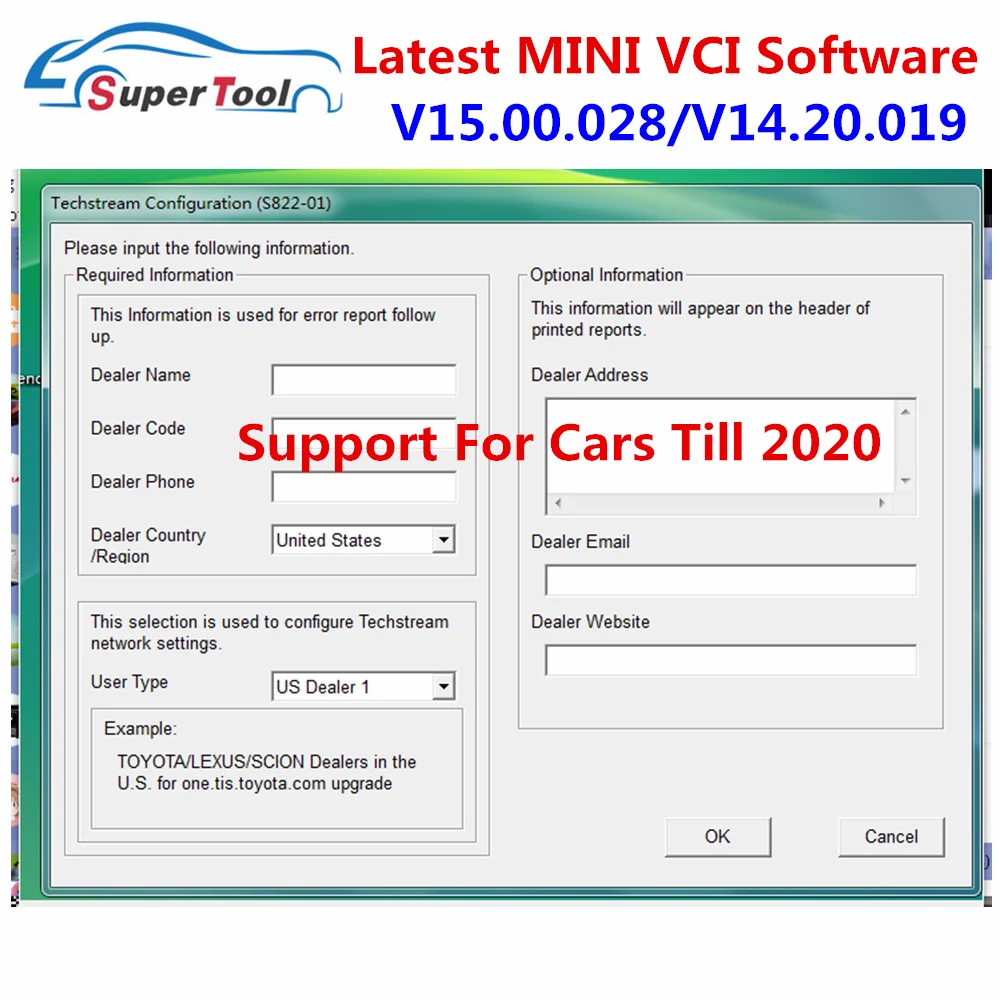 Новейший мини VCI V15.00.028/V16.10.017 для TOYOTA TIS Techstream FT232RL Chip J2534 OBD2 Диагностический кабель