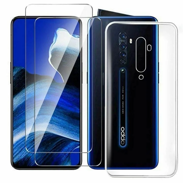 

Coque Silicone Housse Pour For OPPO Reno 2 + Vitre Protection Verre Tremp