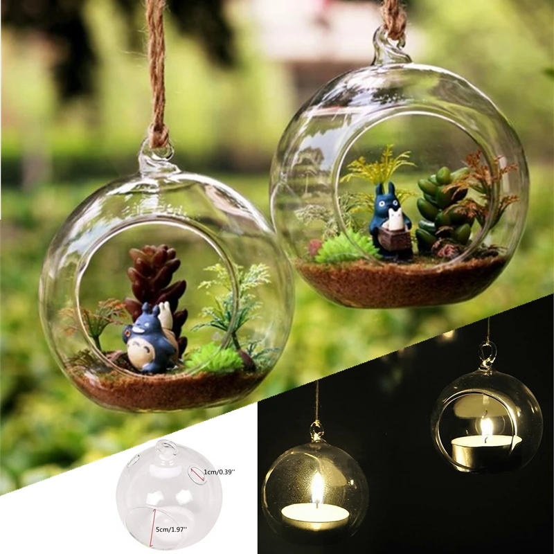 Свечеобразная подсвечник стеклянный прозрачный ручной работы украшения для