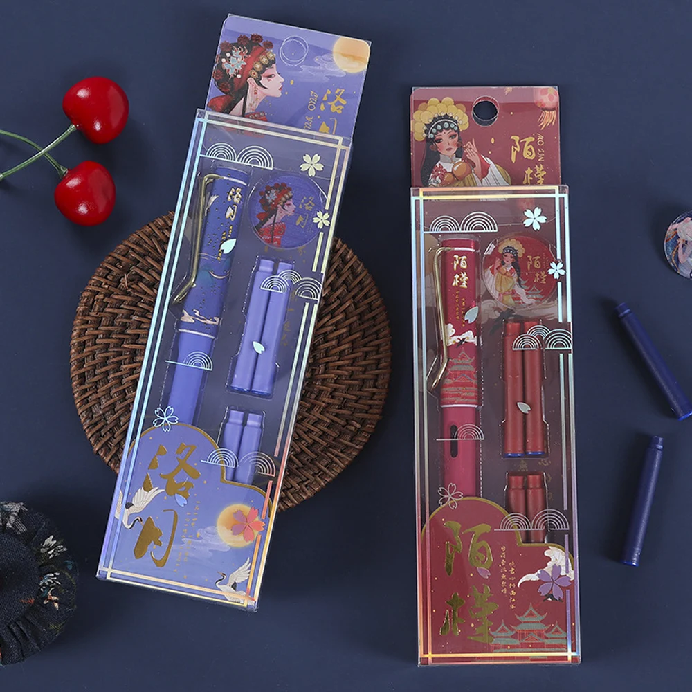 Ручка перьевая со сменными чернилами набор изысканных карандашей с синими EF перо