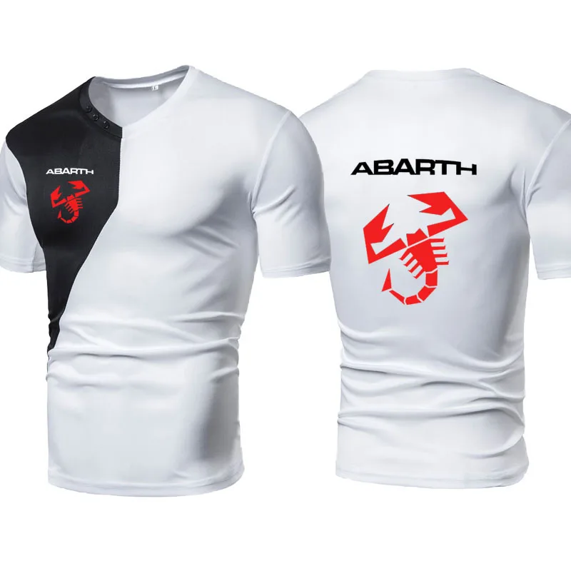 

Летний Лидер продаж, футболка для мальчиков с надписью Abarth автомобильный брелок с логотипом, печать высокого качества 100% хлопок спортивная ...
