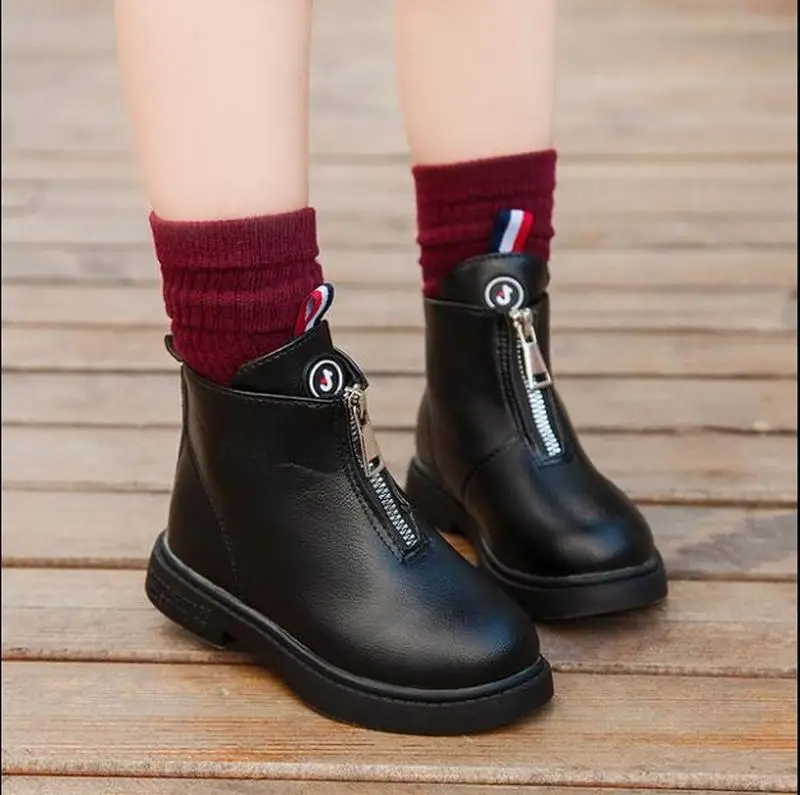 Детские Ботинки Martin Унисекс ботильоны для девочек Обувь из натуральной кожи