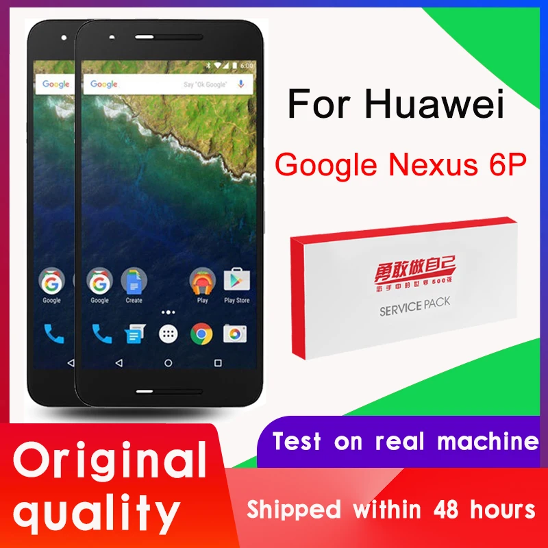 100% оригинальный сменный ЖК дисплей 5 7 дюйма для Huawei Google Nexus 6P дигитайзер
