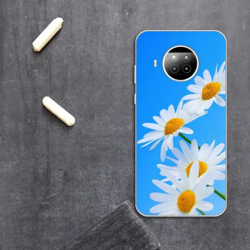 

daisy flowers Wild chrysanthemum Phone Case Transparent for Xiaomi Redmi note 10 t 8 9 pro lite 11