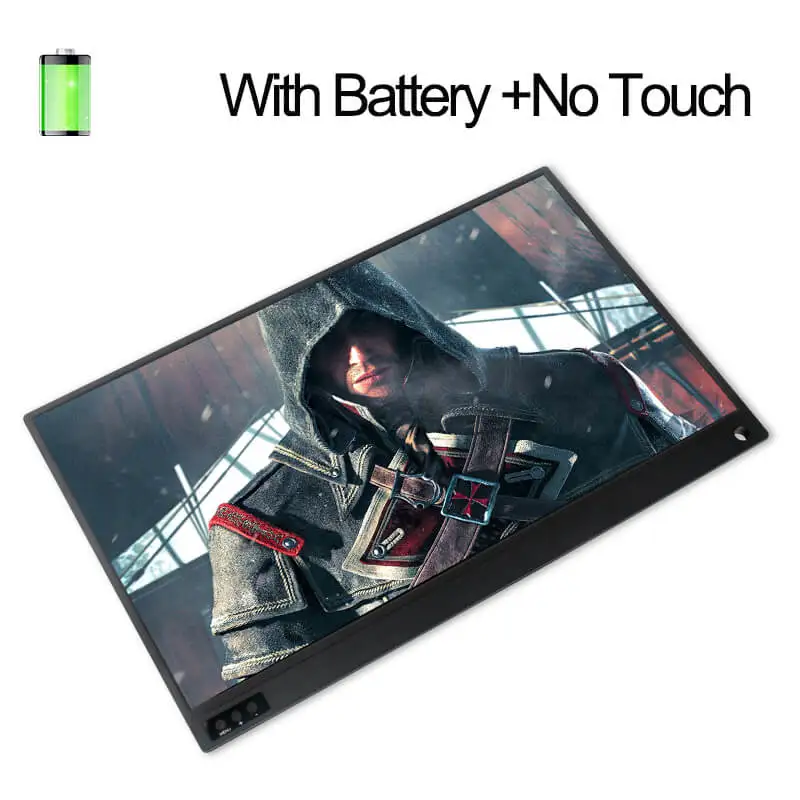 Gray Battery 15,6 дюймовый сенсорный портативный монитор USB C HDMI монитор с сенсорным экраном для samsung DEX, huawei EMUI, ноутбука, переключателя, PS4 - Цвет: Gray Battery