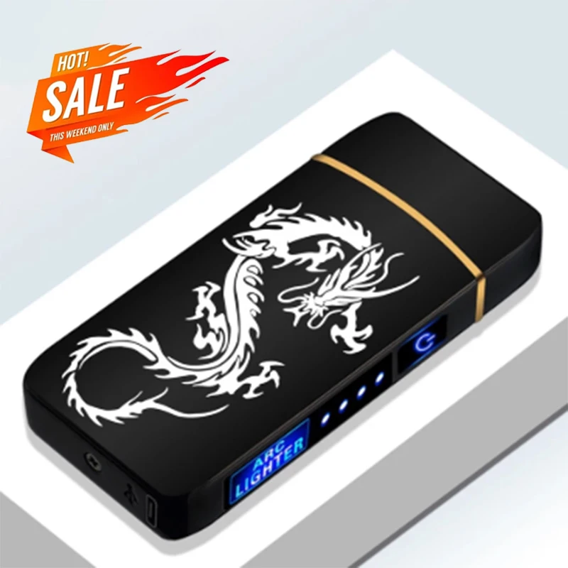 Мини двойная электрическая зажигалка USB зарядка сенсорное управление