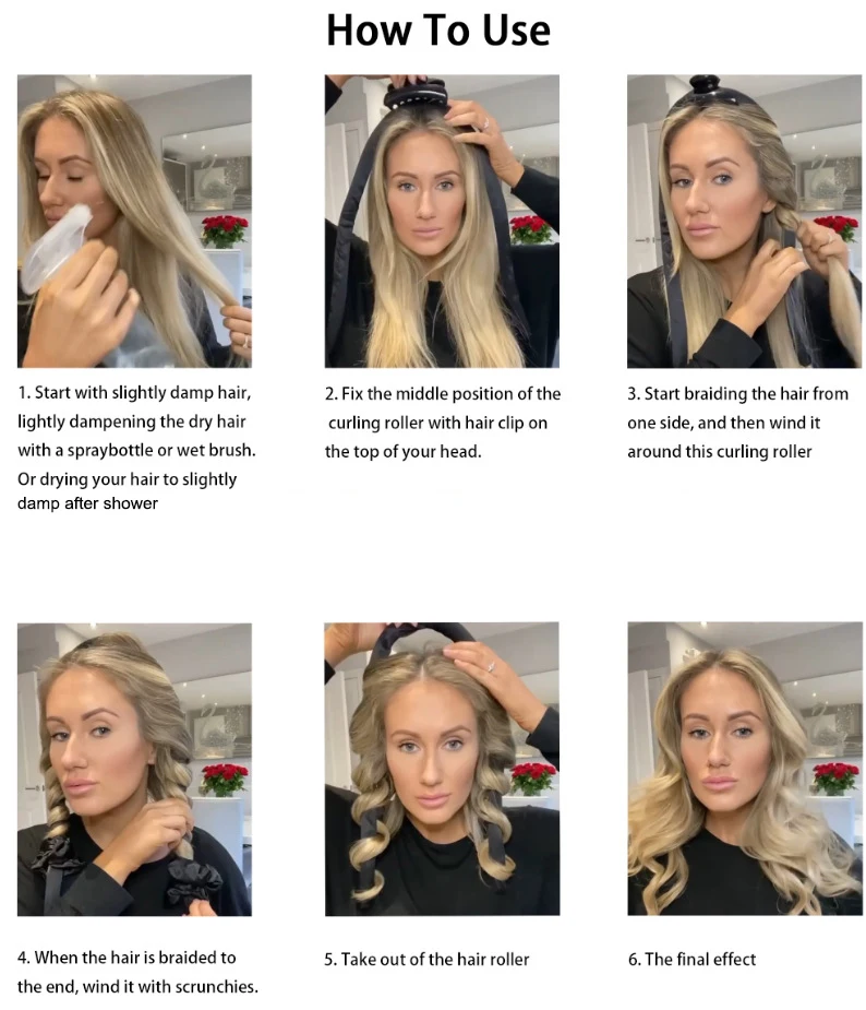 

Heatless Curling Rod Headband Lazy Curler Silk Curling Ribbon Silk Curling Ribbon Heatless Hair Curling Ribbon Make Hair Curly