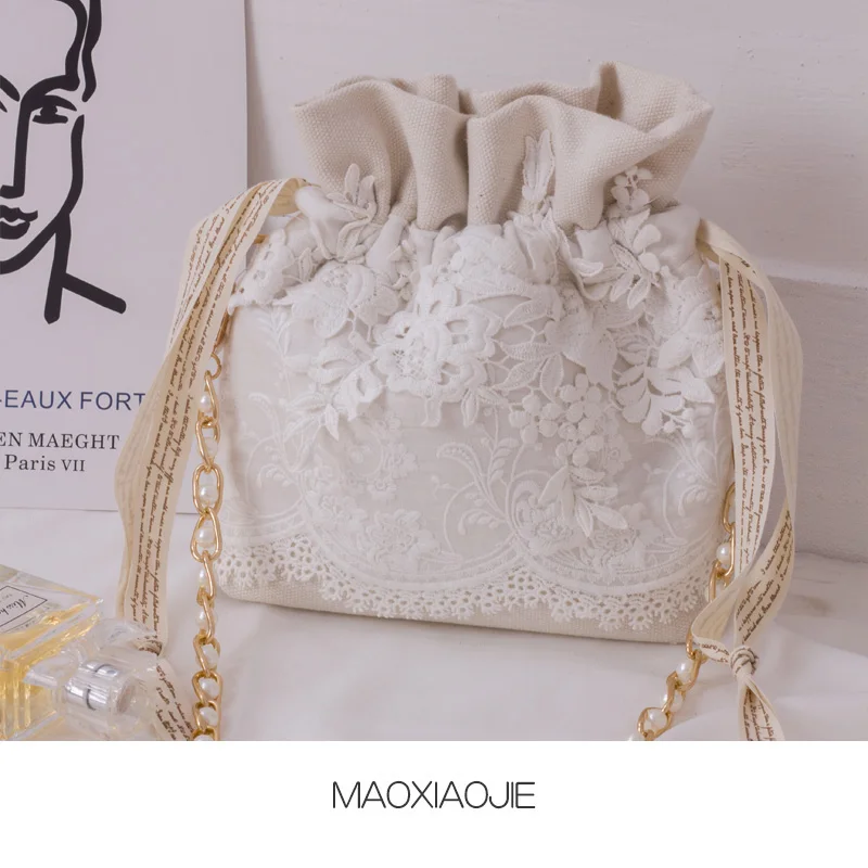 

Женская сумка на цепочке с жемчугом angelaseek, белая сумка для хранения, сумка-мешок через плечо для телефона, 2019