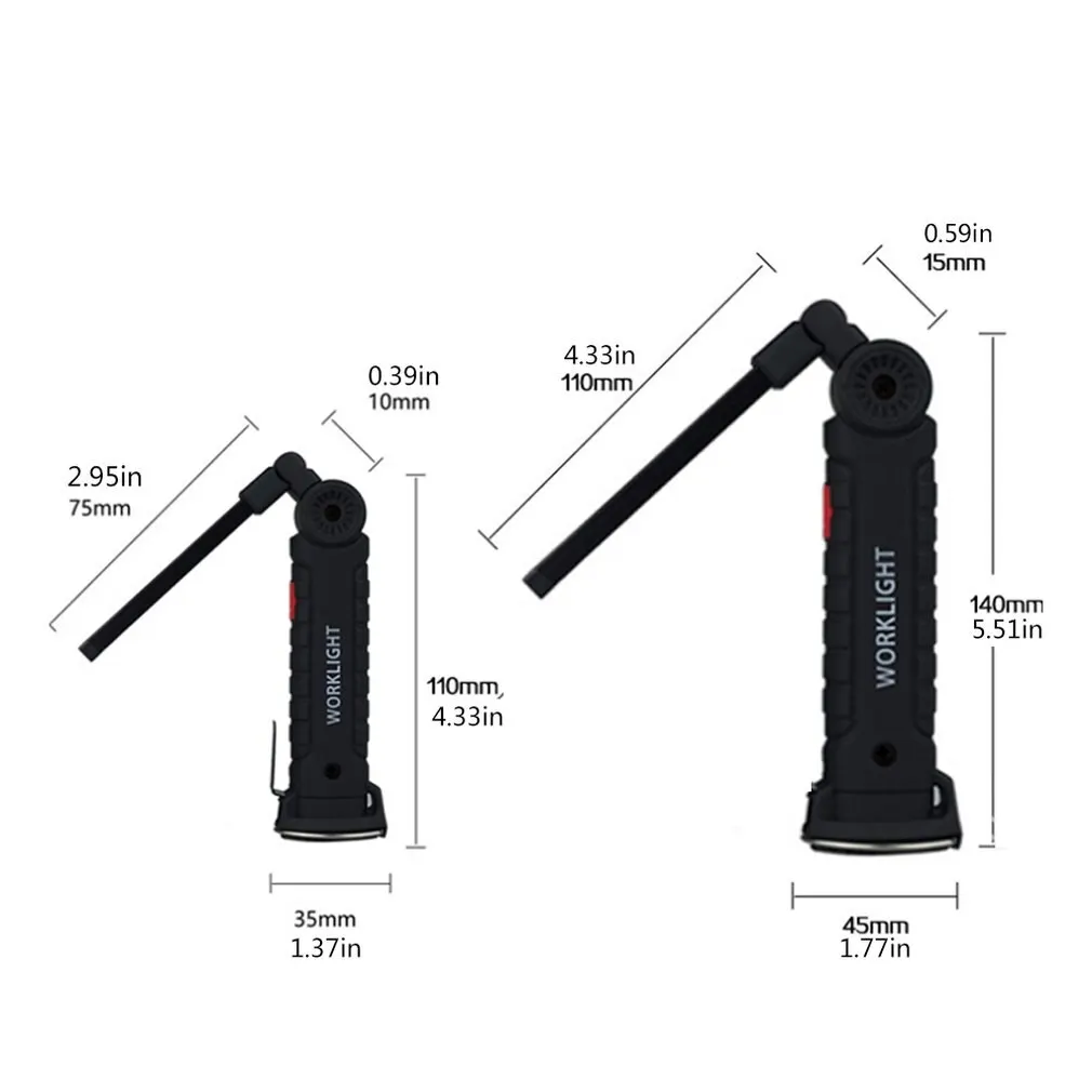 

Work Light Car Repair Hand Work Light With Magnet Foldable Multi-Function Flashlight Professional Fashion