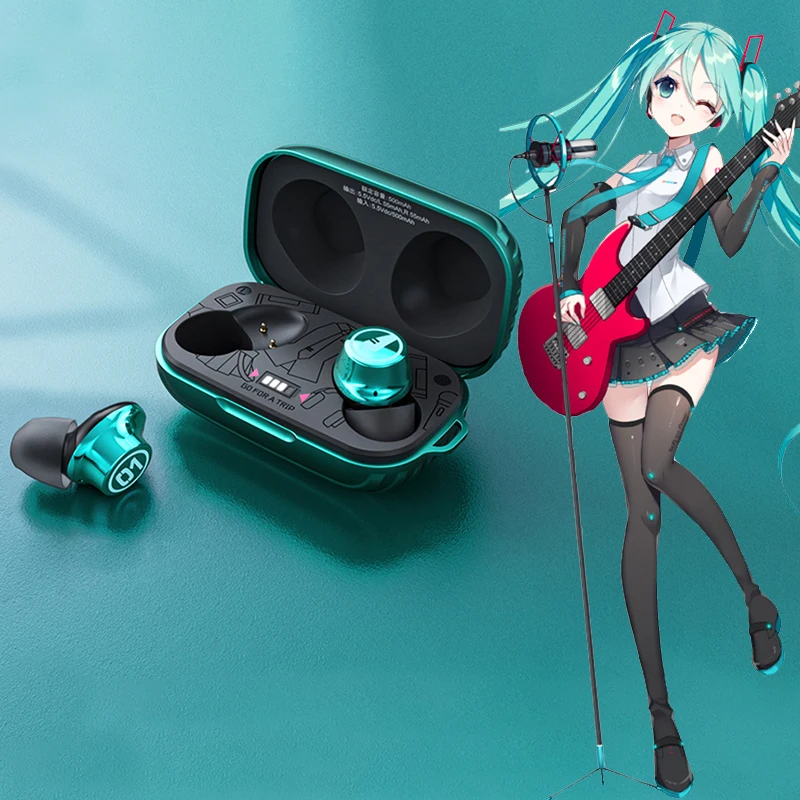 Водонепроницаемые беспроводные наушники-вкладыши Hatsun Miku Bluetooth наушники для