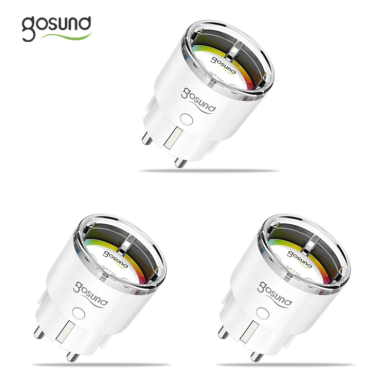 

5/3/2/1Pcs Gosund EP2 10A/15A WiFi MINI Smart Plug Socket Tuya Remote Control Works With Alexa Google Home No Hub Required