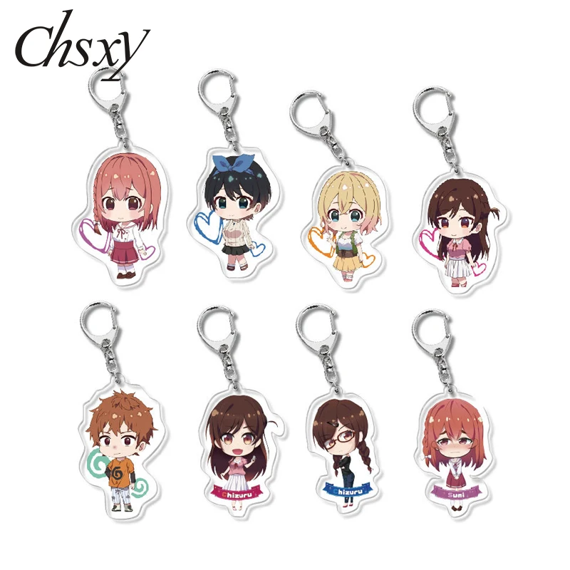 

Anime Rent A Girlfriend Keychain Kanojo Okarishimasu Acrylic Figure Key Ring Women Bag Key Holder Cute Birthday Gift Keychains