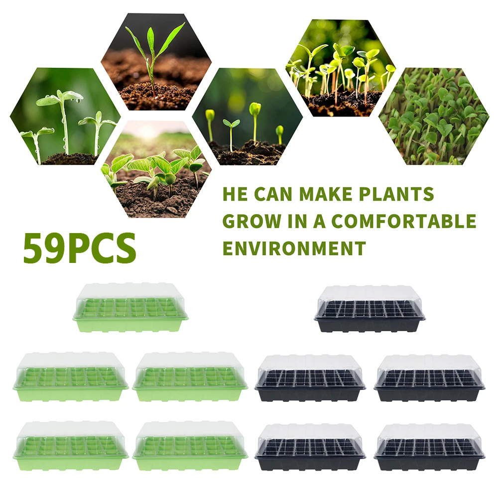 

24 ячейки, лоток для семян, стартер для рассады, садовый растительный распространитель, прорастание, горшки для рассады