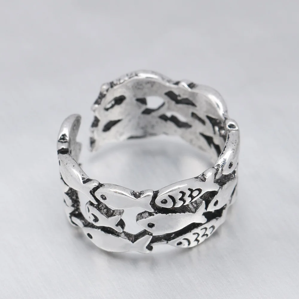 

Contracted small lovely fish silver-plated copper ring opening women's ring can be adjusted