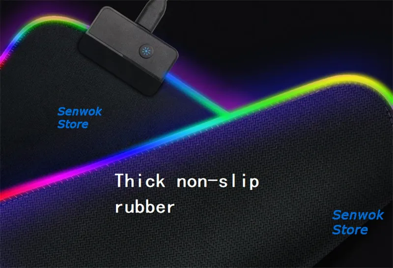 Новинка 2019 большой коврик для мыши s RGB 7 цветов светильник цветной мышка с