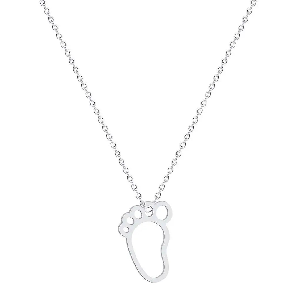 Chereda Fashion Ankle Necklaces Pendants for Women Baby Foot Plate Jewelry Chain Choker Necklace Children Gifts Bijoux | Украшения и