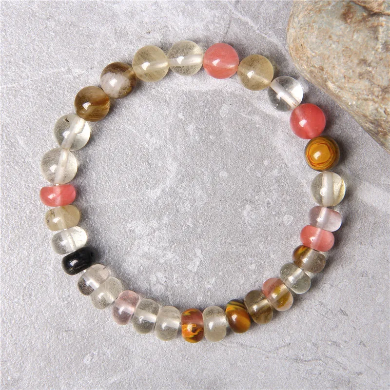 Браслет ручной работы с бусинами из натурального лазурита круглый синий браслет