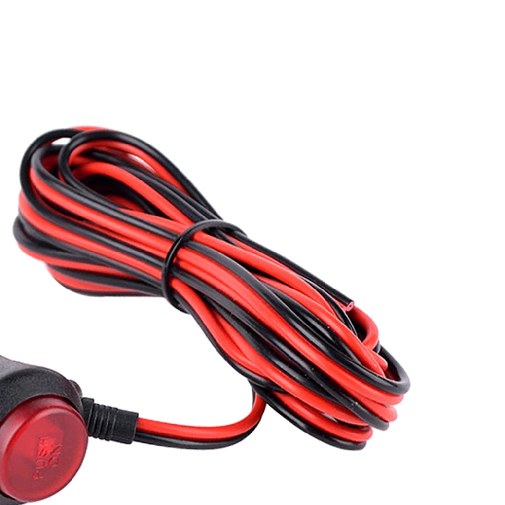 

2x 24V Male Car Lighter Socket Plug Connector On Off Switch 1.5m