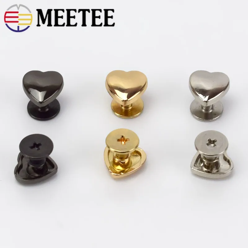 20/50 шт. заклепки в форме сердца для сумок фурнитура сумки декоративные кнопки