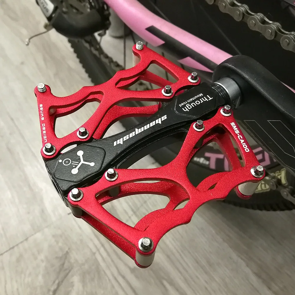 2020 New MTB mountain bike pedals CA100 Aluminum alloy CNC bike footrest big flat ultralight cycling BMX pedal