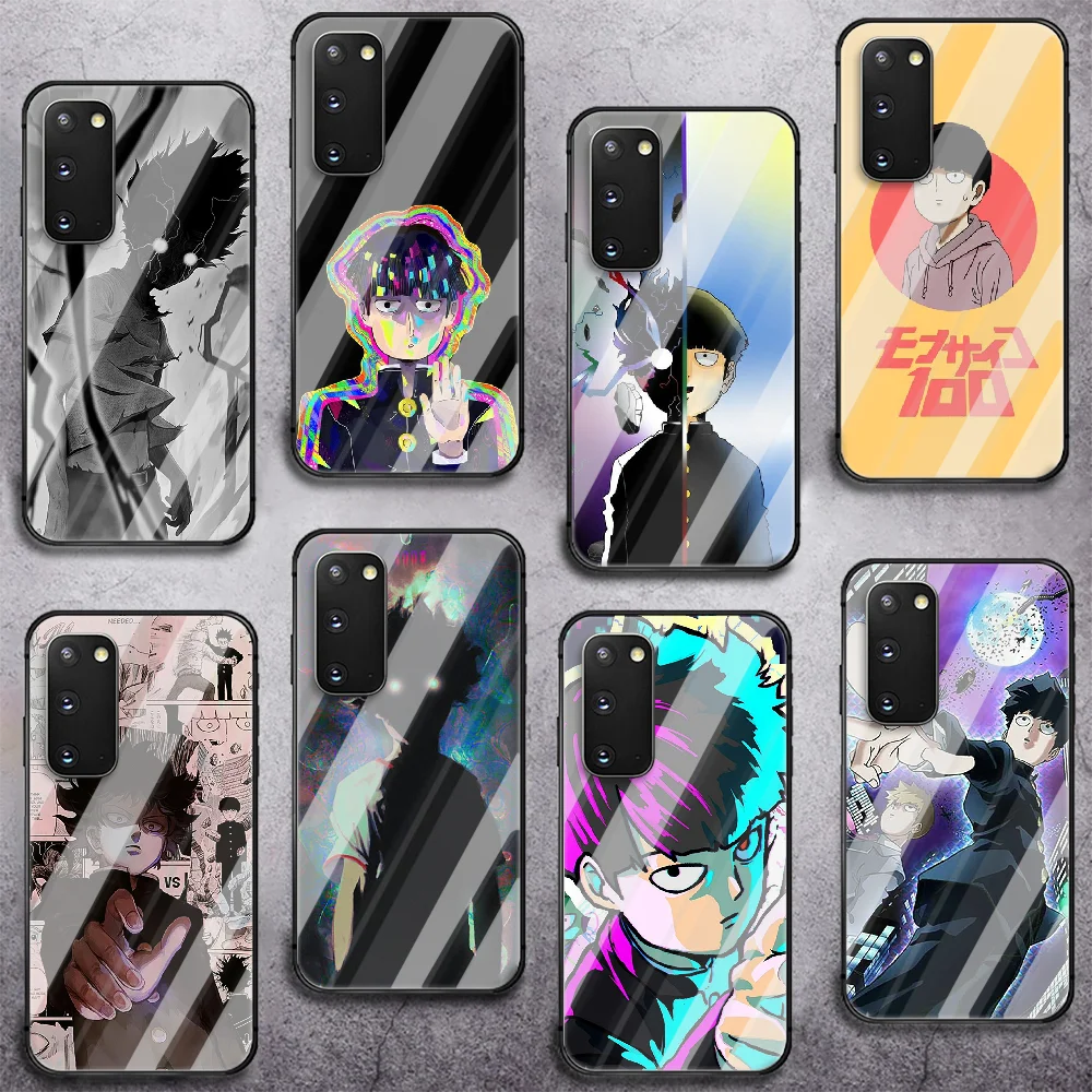 

Anime Mob Psycho 100 Tempered Glass Phone Case For Samsung Galaxy A 10 20E 21 30 31 50 51 52 70 71 72 S 5G Cover Cell Pretty