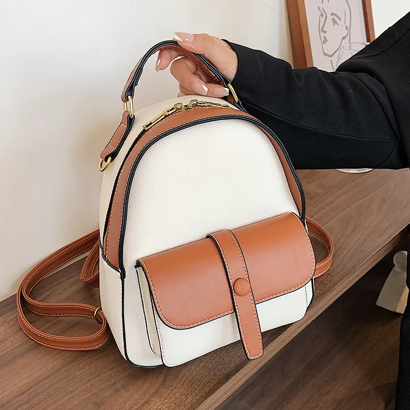 

Women Small Pu Leather Backpacks High Quality Ladies Shoulder Travel Bag Fashion Female School Backpack for Teenager Girls New