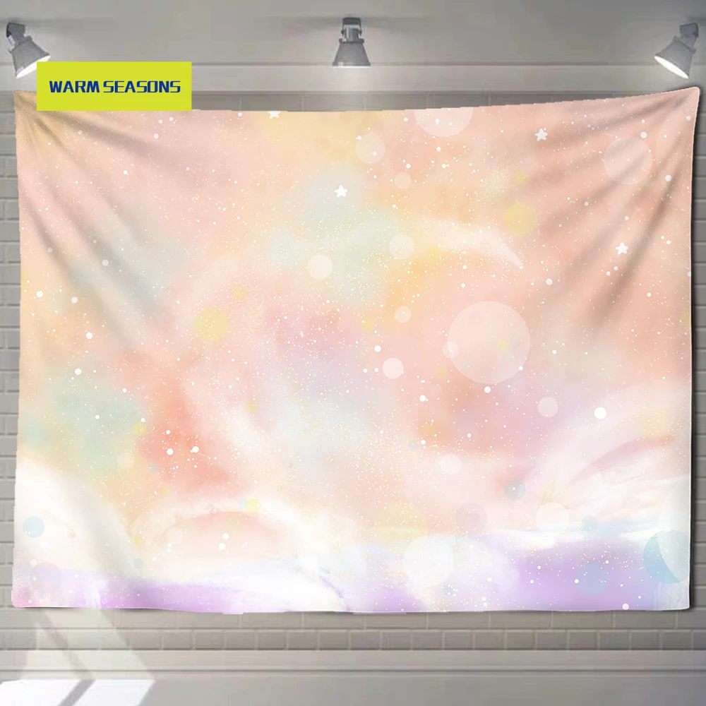 

Pink Moon Starry Tapestry Universe Wall Hanging Room Dorm Tapestries Art Home Psychedelic Kawaii Room Decor