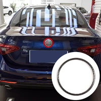for 2020 alfa romeo giuliastelvio real carbon fiber car tail logo ring sticker car exterior accessories