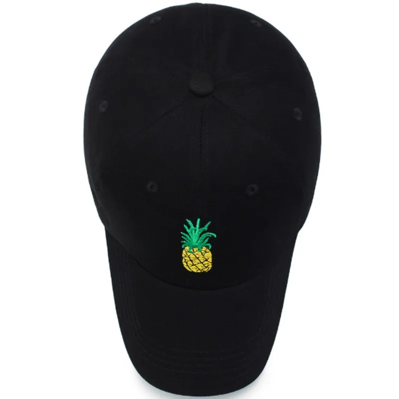 Ананас бейсболка для женщин хлопок вышивка фрукты папа шляпа летняя мужская хип