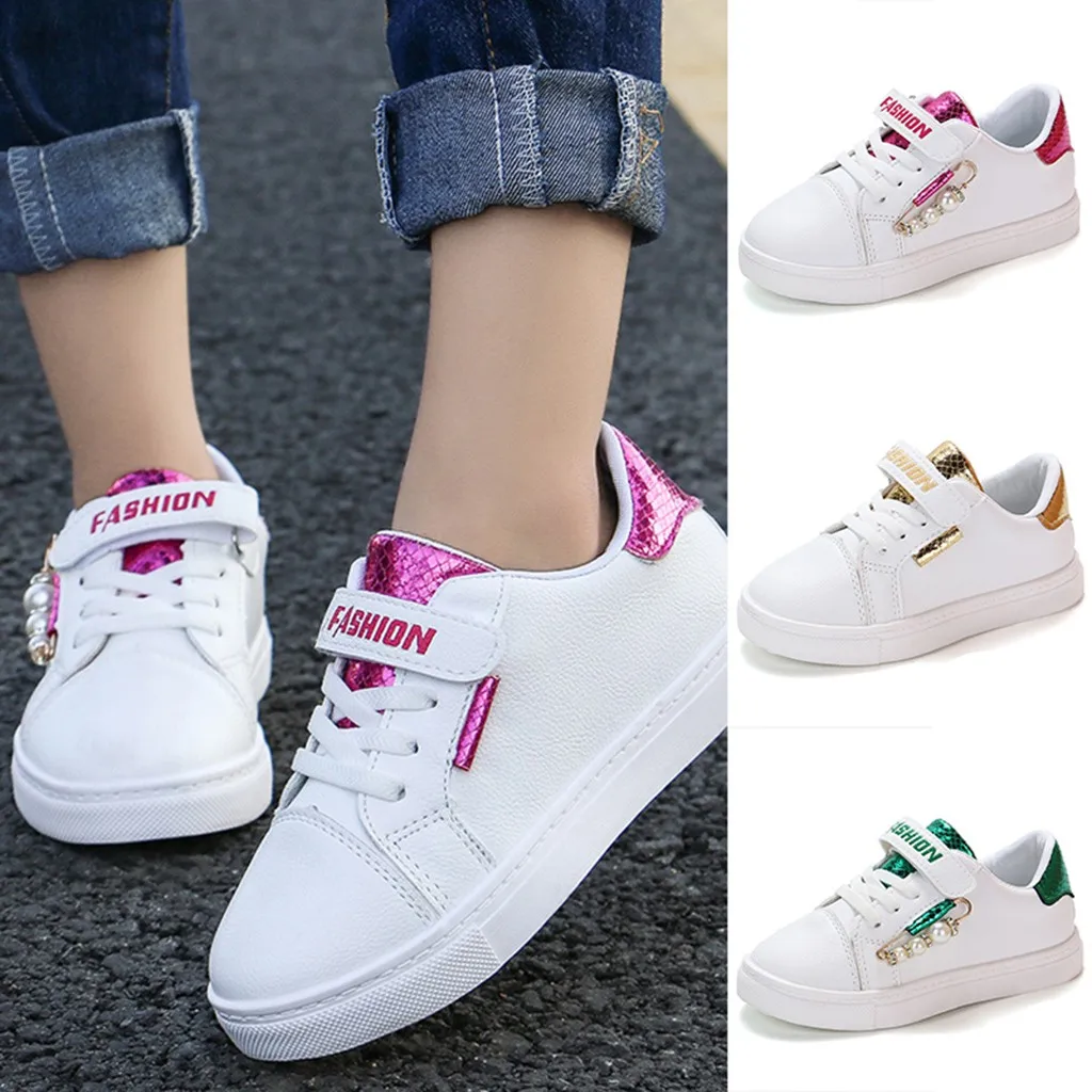

Autumn Winter Kids Shoes 2019 Fashion PU Casual Children Sneakers For Boy Girl Toddler Baby Breathable Sport Shoes 10
