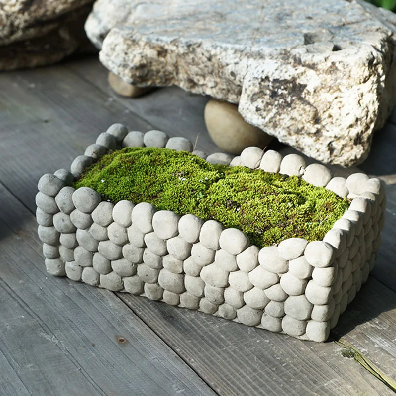 Каменный горшок силиконовая форма бетонный цветочный плесень | Дом и сад