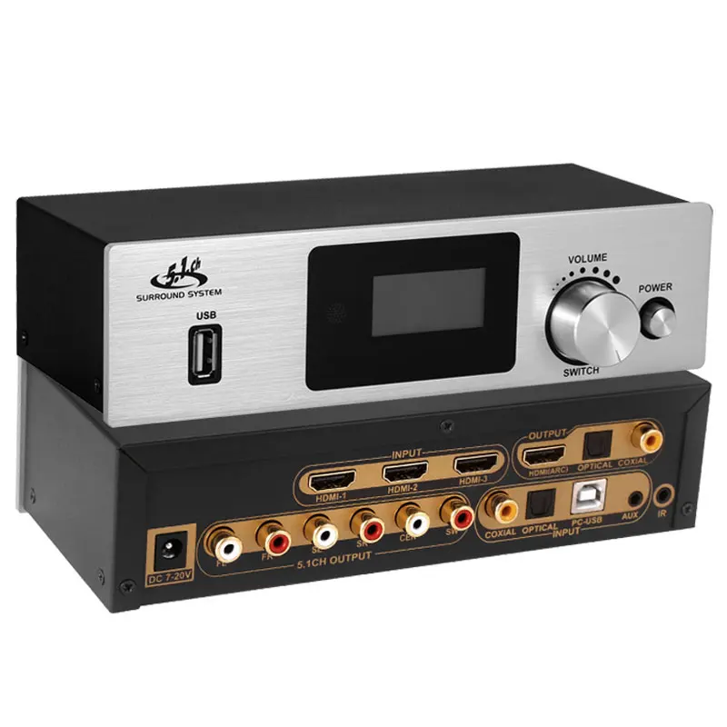 Bluetooth DAC 4K* 2K HDMI к HDMI экстрактор конвертер Цифровой SPDIF HDMI DTS 5,1 аудио декодер конвертер передач HDMI ARC аудио