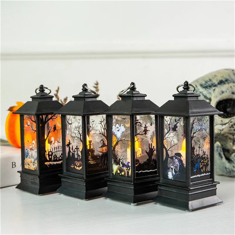 Имитация пламени на Хэллоуин лампа с маслом освещение для украшения дома