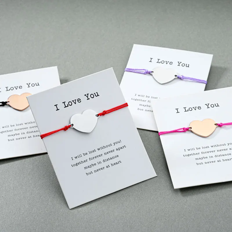 Романтический серебряный браслет с персонализированным сердцем для женщин и