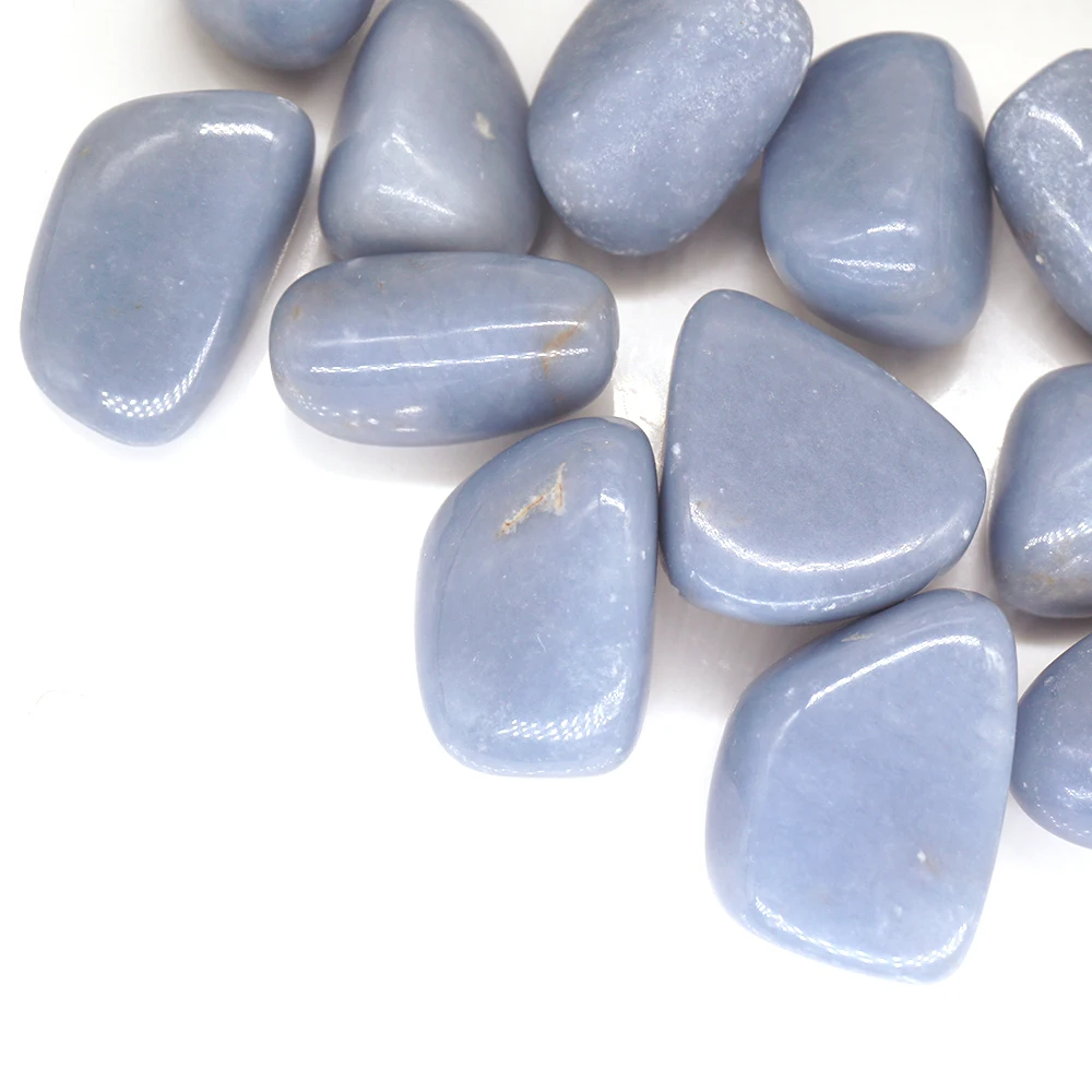 Натуральный Синий ангелит разобранный драгоценный камень искусственный