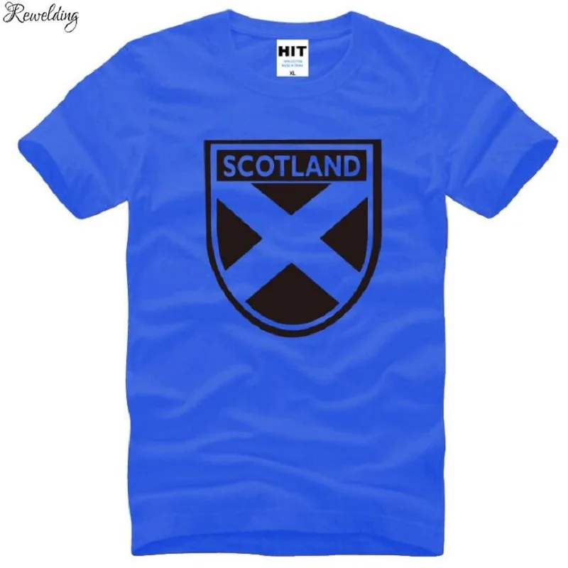 Новая дизайнерская футболка с принтом шотландского флага, Мужская модная хлопковая забавная шотландская футболка с коротким рукавом, мужские топы, футболка, Мужская футболка