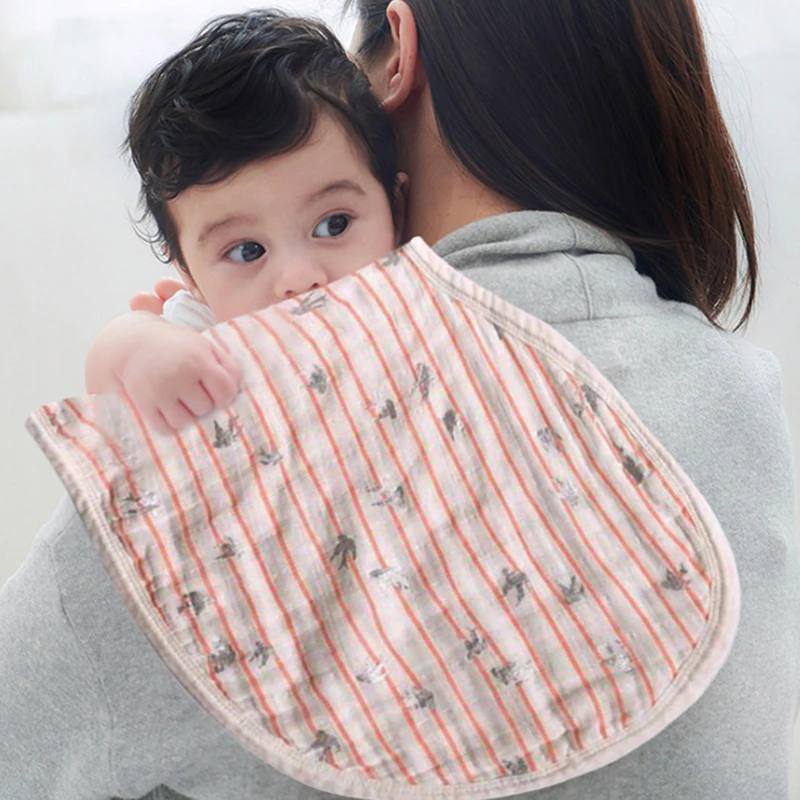 

Baby Bibs Double Layer Waterproof Pure Cotton Baby Feeding Towel Mommy Shoulder Spitting Milk Pad For Kids Cloths Bandana